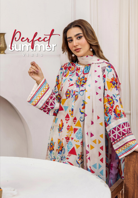 Popinn by Gulljee 3 Piece Printed Lawn_img_1