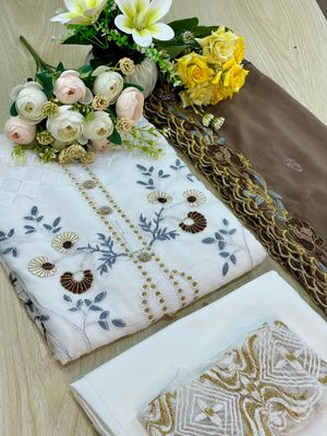 Semi –Embroidery & Sequence Work Party dress_img_8