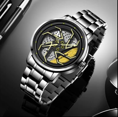 Men’s Quartz Wheel Watch Wheel Rotating Quartz Watch Waterproof Men's Watch_img_0