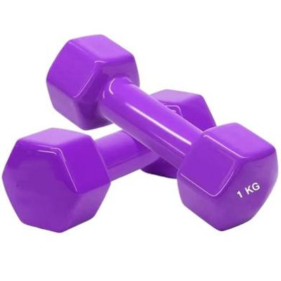 1 Kg Vinyl Dumbbell - 1 Pair - Multicolor_img_2