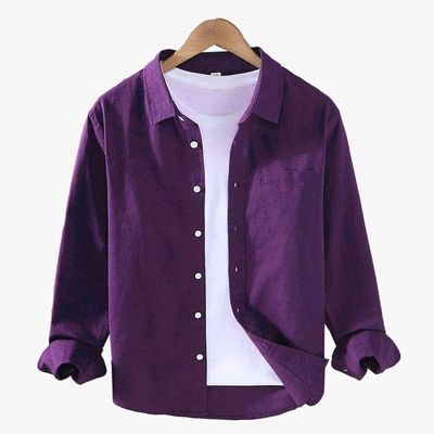 Solid Color Cotton Shirt (Only Shirt_img_0