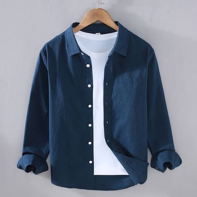 Solid Color Cotton Shirt (Only Shirt_img_2