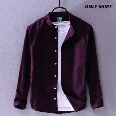 Solid Color Cotton Shirt (Only Shirt_img_3