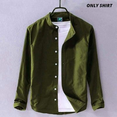 Solid Color Cotton Shirt (Only Shirt_img_5