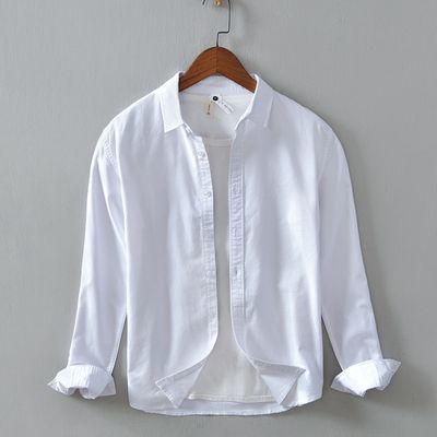 Solid Color Cotton Shirt (Only Shirt_img_7