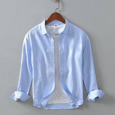 Solid Color Cotton Shirt (Only Shirt_img_10