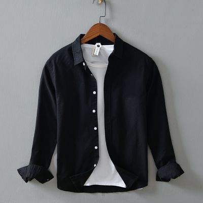 Solid Color Cotton Shirt (Only Shirt_img_12