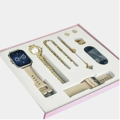 A58 Plus Smart Watch with Elegant Jewelry 8-in-1 Gift Set for Women_img_1