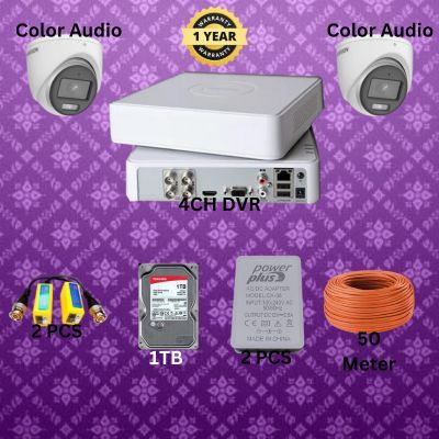 HIKVISION 4CH DVR 2pcs 2MP camera package_img_0