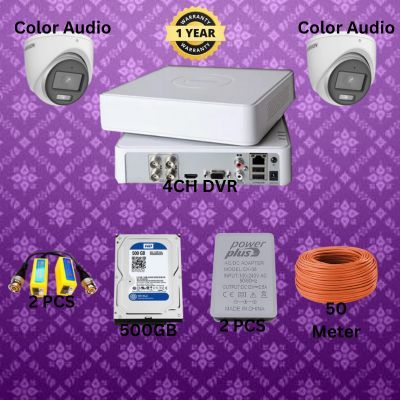 HIKVISION 4CH DVR 2pcs 2MP camera package_img_0