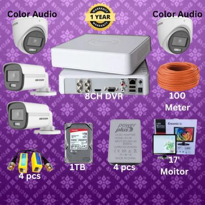 HIKVISION 4CH DVR 4pcs 2MP camera package_img_0