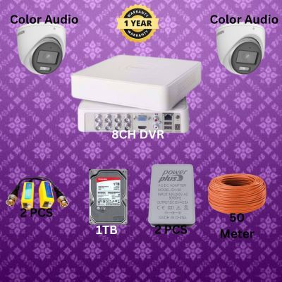 HIKVISION 8CH DVR 2pcs 2MP camera package_img_0