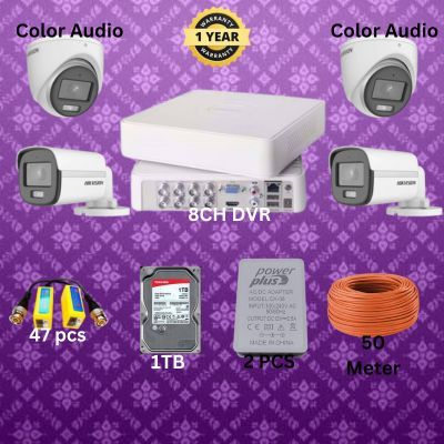 HIKVISION 8CH DVR 4pcs 2MP camera package_img_0