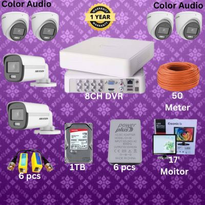 HIKVISION 8CH DVR 6pcs 2MP camera package_img_0