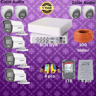 HIKVISION 8CH DVR 8pcs 2MP camera package_img_0