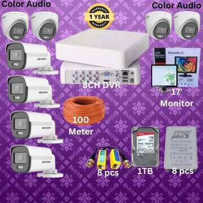 HIKVISION 8CH DVR 8pcs 2MP camera package_img_0