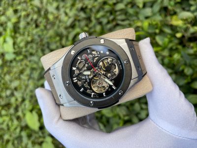 Hublot Automatic Grey Belt - Silver & Black Body_img_1