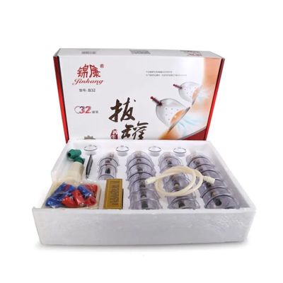 JinKang B-32 Chinese Cupping Set – 32 Pcs Hijama Therapy Kit for Pain Relief & Blood Circulation_img_1