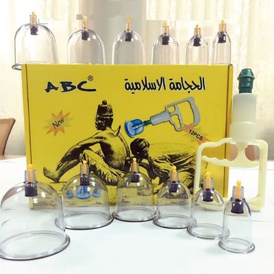 Hijama Cupping Set 12 Pcs – Glass & Plastic Therapy Cups | Sunnah Cupping for Pain Relief, Detox, & Muscle Relaxation_img_1