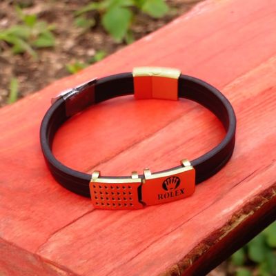 22mm Anchor Desgin Black Color Leather Bracelet Stainless Steel Retro Style Bracelets Boyfriend Gifts pulsera hombre_img_0