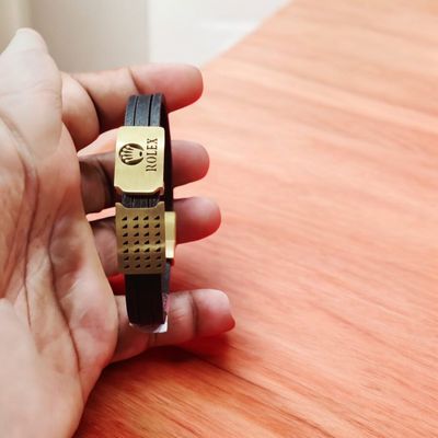 22mm Anchor Desgin Black Color Leather Bracelet Stainless Steel Retro Style Bracelets Boyfriend Gifts pulsera hombre_img_1