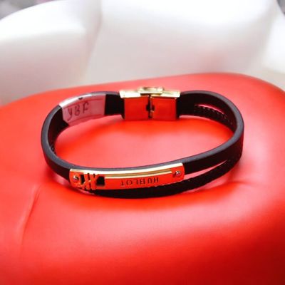 22mm Anchor Desgin Black Color Leather Bracelet Stainless Steel Retro Style Bracelets Boyfriend Gifts pulsera hombre_img_1