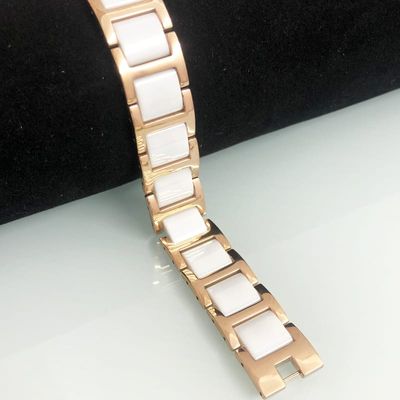 18MM White Ceramic Wide Chain Bracelet Men Luxury Rose Gold Color Stainless Steel Male Jewelry Accessories His Birthday Gifts_img_0