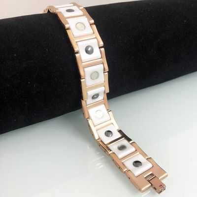 18MM White Ceramic Wide Chain Bracelet Men Luxury Rose Gold Color Stainless Steel Male Jewelry Accessories His Birthday Gifts_img_2