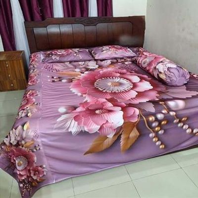 Premium King Size 3D Design Bed Sheet_img_1
