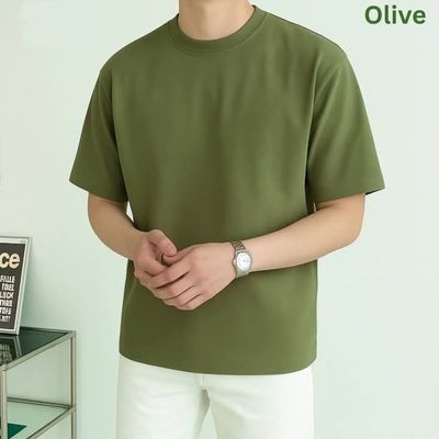 Solid Drop Shoulder T-Shirt (Lekra Fabric)_img_4