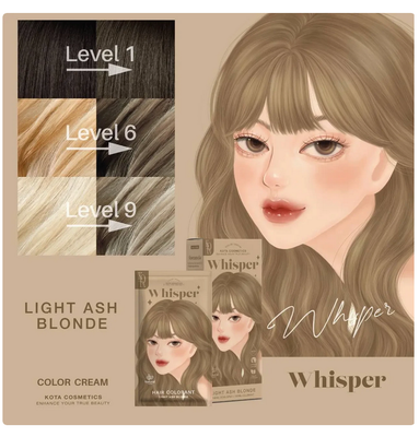 Kota Cosmetics Hair Color Cream WHISPER-Light Ash Blonde_img_1