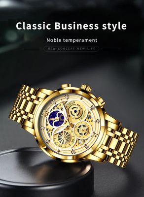 LIGE 8942 Men Military Sport Wrist Watch Gold Quartz Steel 30ATM Waterproof Date Male Clock Sport Watches Relogio Masculino2022_img_9