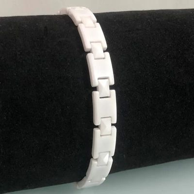 Men\'s Ceramic Bracelet High-tech Blue Ceramic Bracelet with Hematites and Magnets Inlay China Manufacturer_img_1