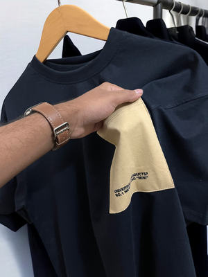 Heavy Weight Navy Arc Oversized T-shirt With Pocket._img_2