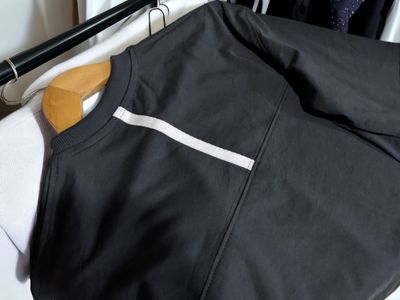 Premium Oversized t-shirt Strip Deep Gray_img_2