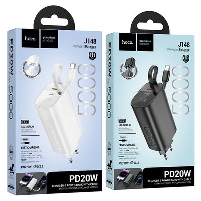 Hoco J148 Handy PD20W 5000mAh Power Bank EU plug – Black_img_3