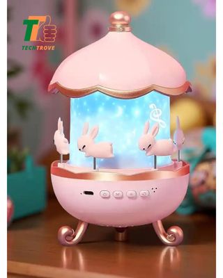 Rotating Cabin Projector Lamp Star Projector Night Light for Kids Baby carousel night light_img_0
