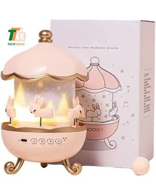 Rotating Cabin Projector Lamp Star Projector Night Light for Kids Baby carousel night light_img_5