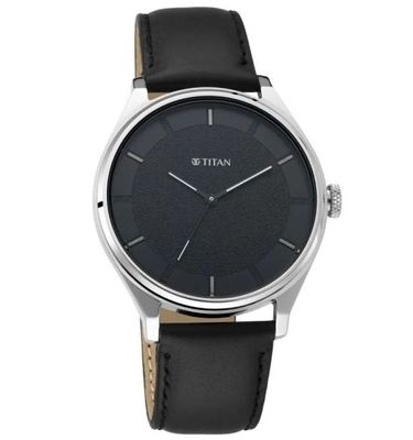 Titan Workwear Watch With Black Dial & Leather Strap – NS1802SL11_img_0