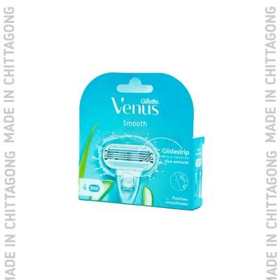 Gillette Venus Smooth 4's Pack Razor Blade Cartridges with Aloe Extracts_img_2