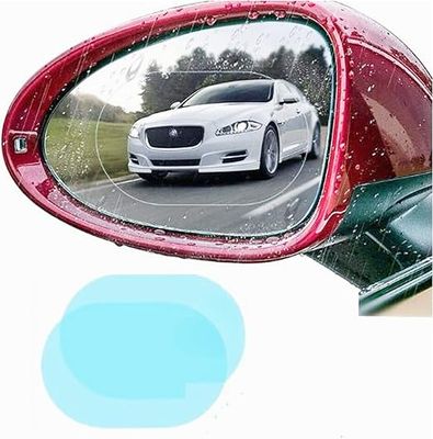 2-Pack Car Rearview Mirror Film – Rainproof, Waterproof, Anti-Fog Nano Coating for Clear Vision_img_2