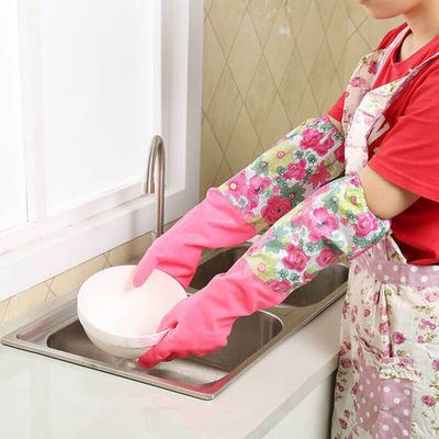 Regular Kitchen Cleaning Gloves KG-1428 ( Multi-Color )_img_8