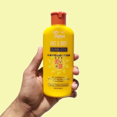 Lady Diana face and body Sunblock & Whitening Lotion 200 ml_img_1