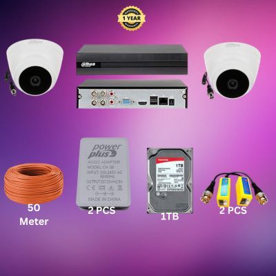 Dahua 4CH XVR 2pcs 2MP camera package_img_0