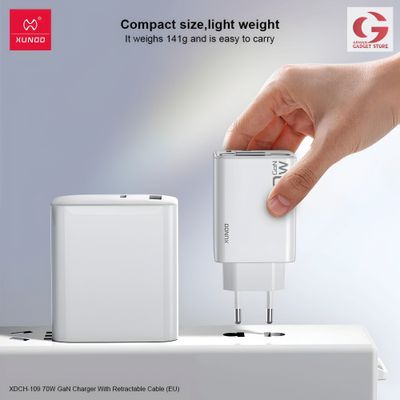 XUNDD XDCH-109 70W GaN FAST CHARGER WITH BUILD IN RETRACTABLE CHARGING CABLE_img_5