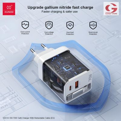 XUNDD XDCH-109 70W GaN FAST CHARGER WITH BUILD IN RETRACTABLE CHARGING CABLE_img_3