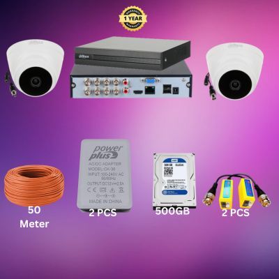 Dahua 8CH XVR 2pcs 2MP camera package_img_0
