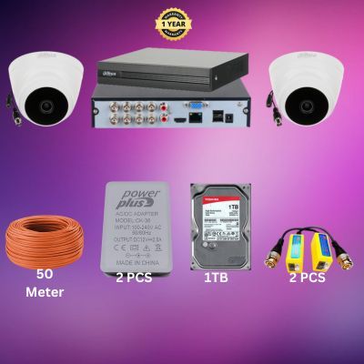 Dahua 8CH XVR 2pcs 2MP camera package_img_0