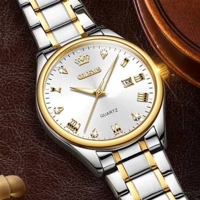 Olevs 5661 Date Leather Watch For Men_img_0