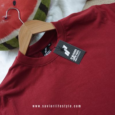 Maroon Premium Half Sleeve T-Shirt – 180 GSM Unisex_img_1